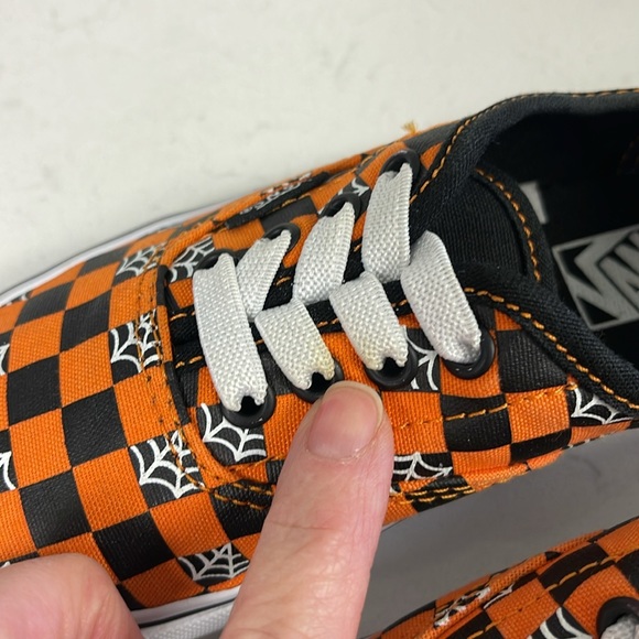 VANS KIDS GLOW CHECKERBOARD WEB AUTHENTIC ELASTIC LACE Size 1 Big Kids Halloween - Picture 11 of 16